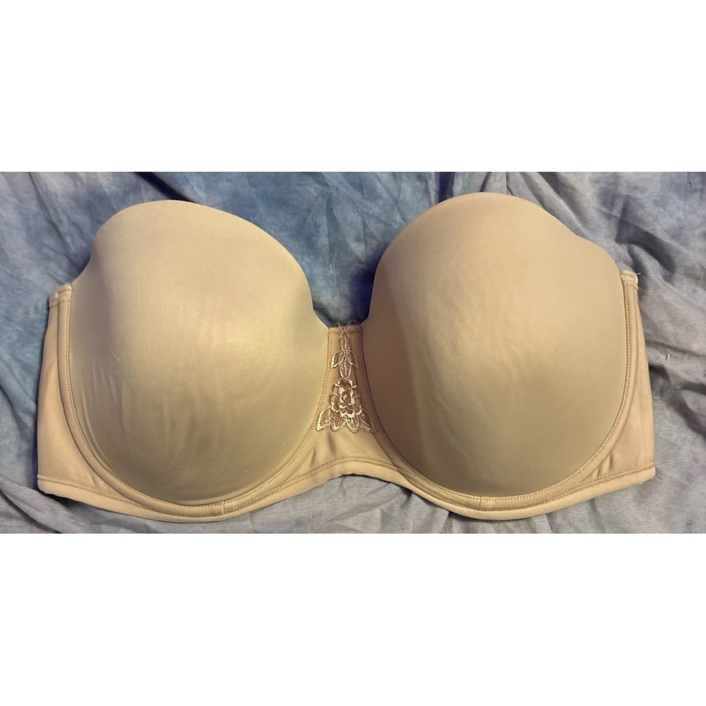 Vanity‎ Fair Full Figure Beige Underwire Strapless Bra, Size 40DD